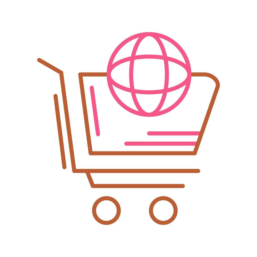 ícone de vetor de compras do mundo