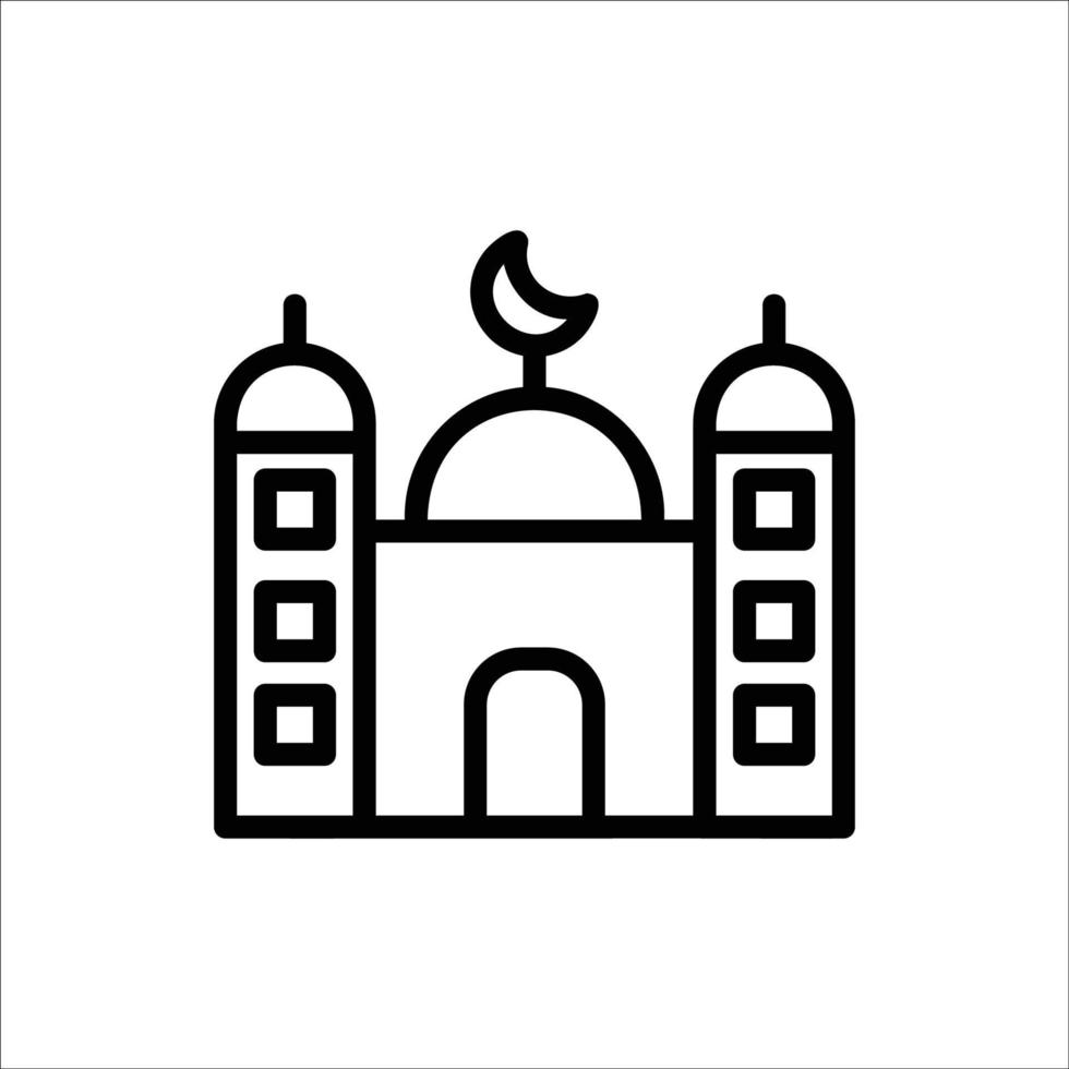 mesquita ícone com isolado Vektor e transparente fundo vetor