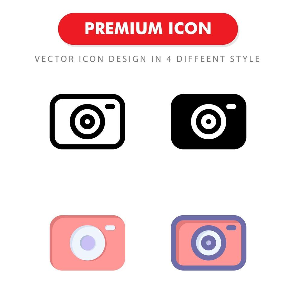 pacote de ícones da câmera isolado no fundo branco. para o design do seu site, logotipo, aplicativo, interface do usuário. ilustração de gráficos vetoriais e curso editável. eps 10. vetor