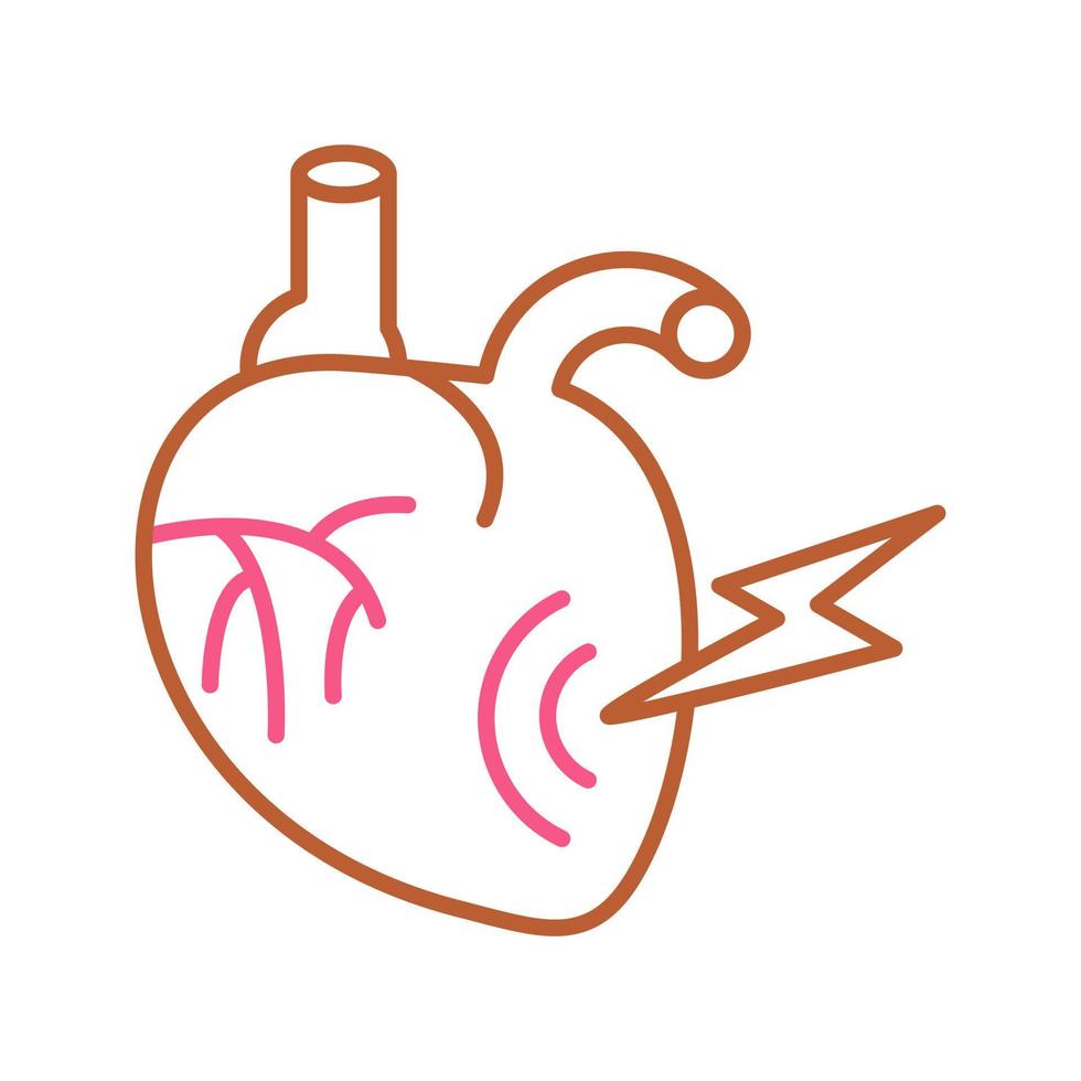 ícone de vetor de ataque cardíaco