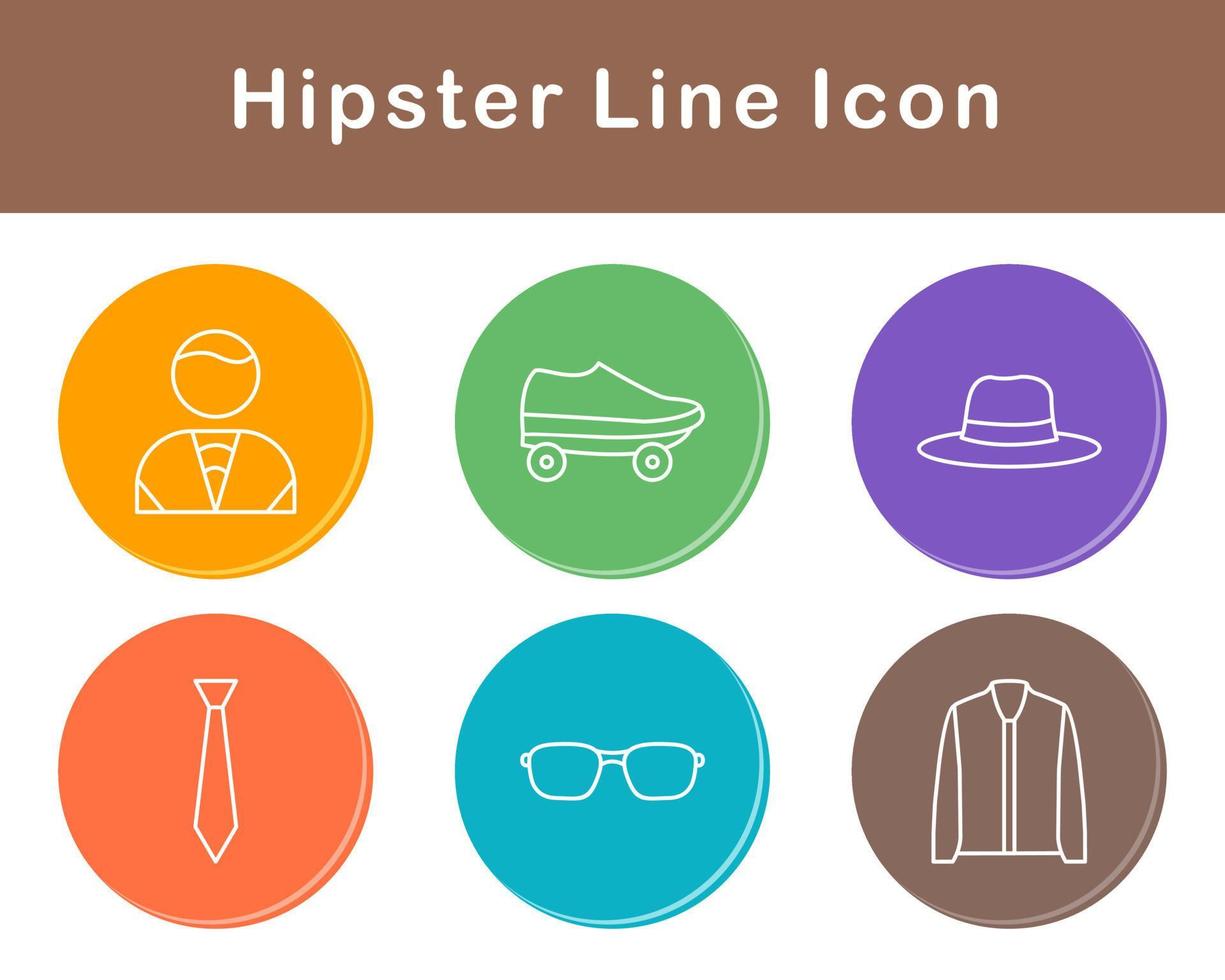 hipster vetor ícone conjunto