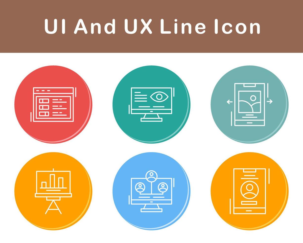 ui e ux vetor ícone conjunto