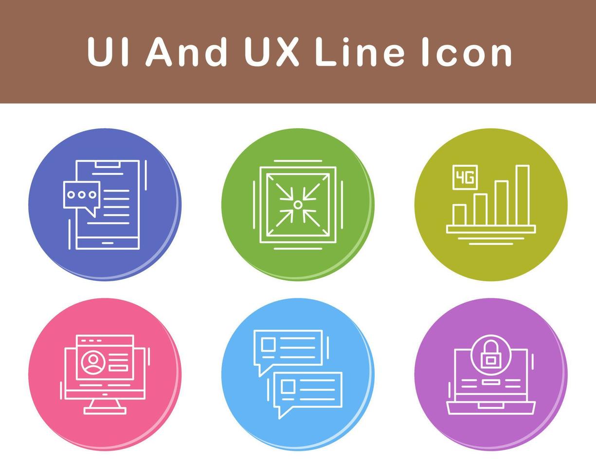 ui e ux vetor ícone conjunto