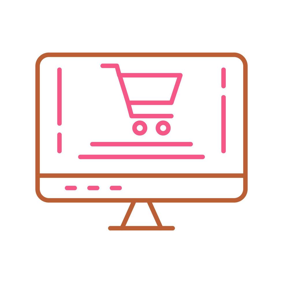 ícone de vetor de compras online