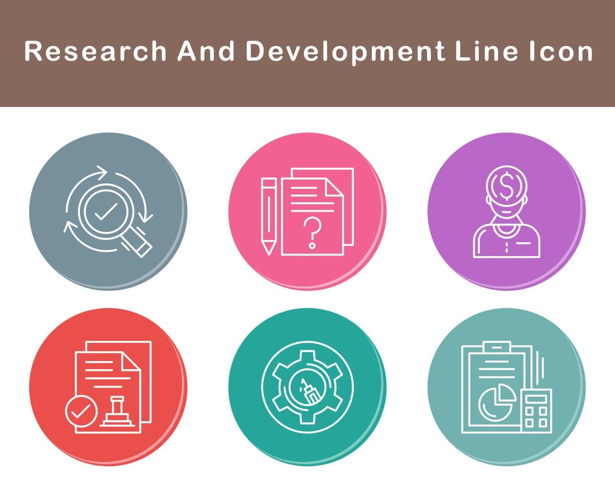 pesquisa e desenvolvimento vetor ícone conjunto