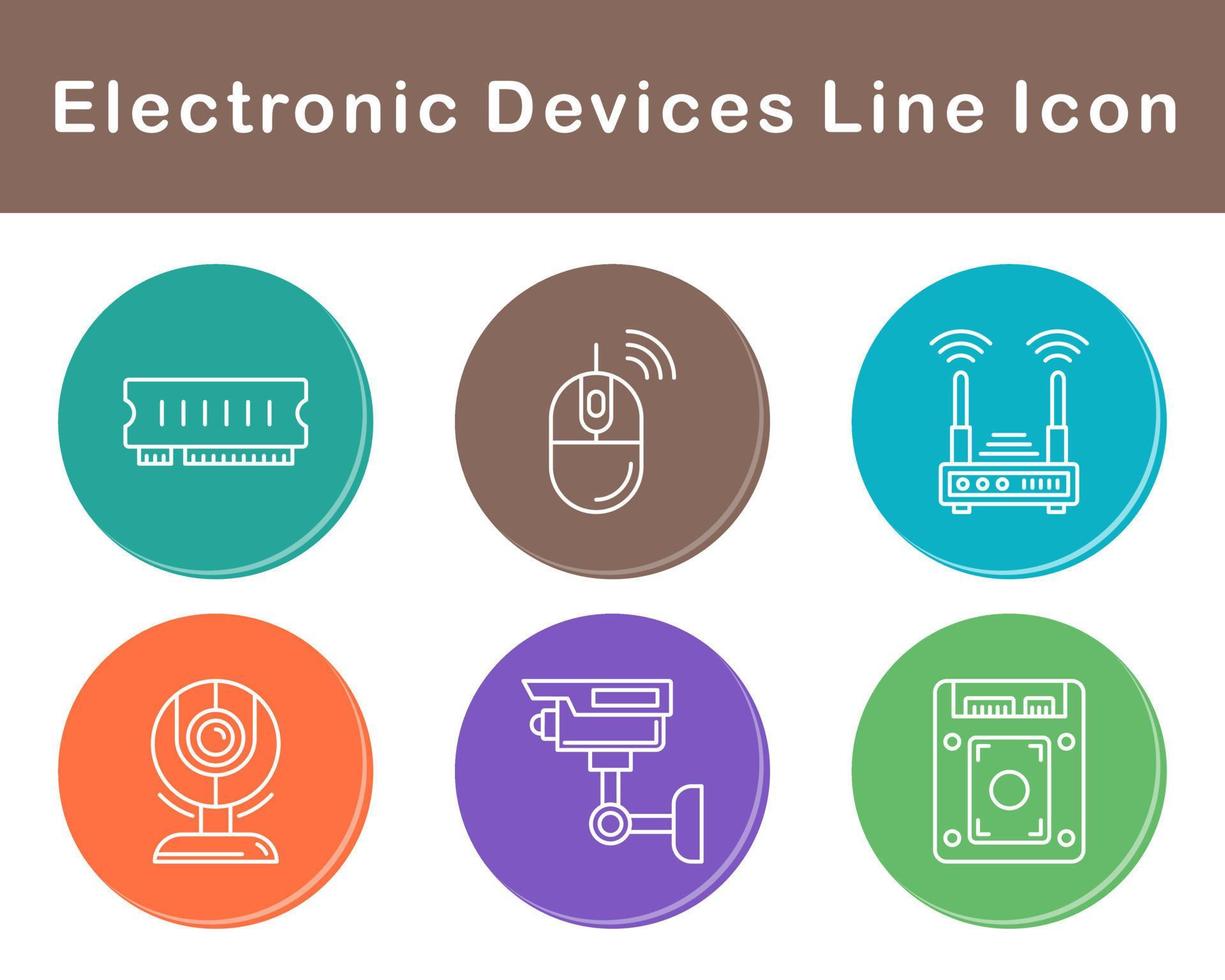 eletrônico dispositivos vetor ícone conjunto