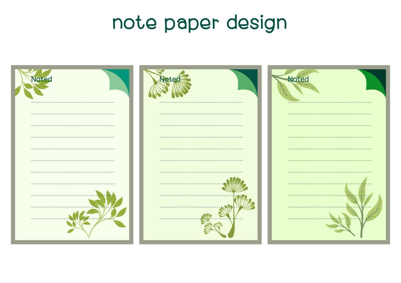 Nota papel vetor Projeto flor e sair padronizar