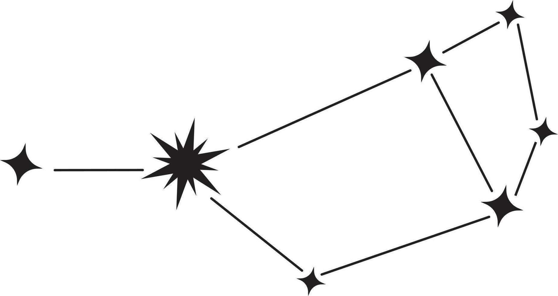 Plêiades constelação do estrelas vetor ícone Projeto. plano ícone.