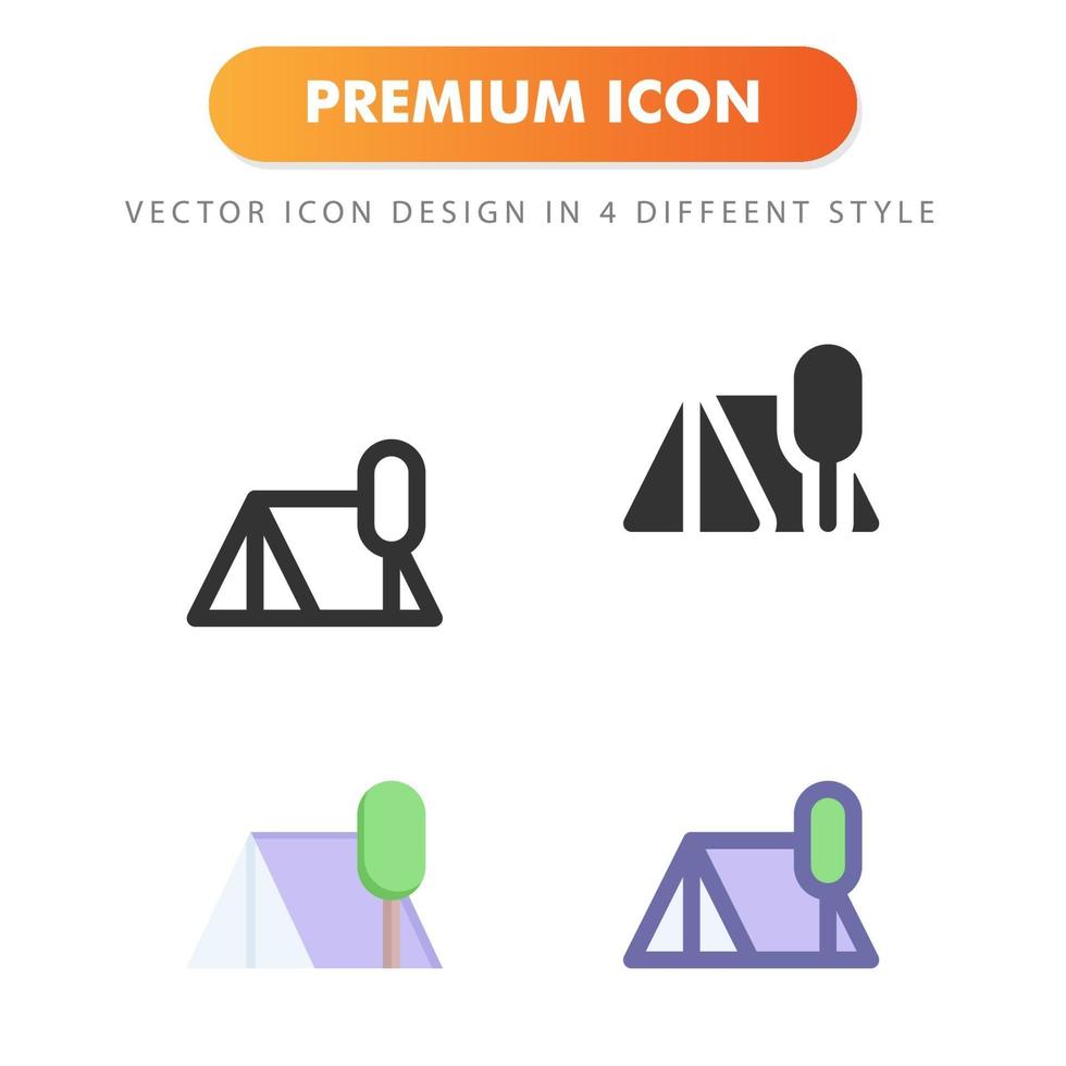 ícone de acampamento isolado no fundo branco. para o design do seu site, logotipo, aplicativo, interface do usuário. ilustração de gráficos vetoriais e curso editável. eps 10. vetor