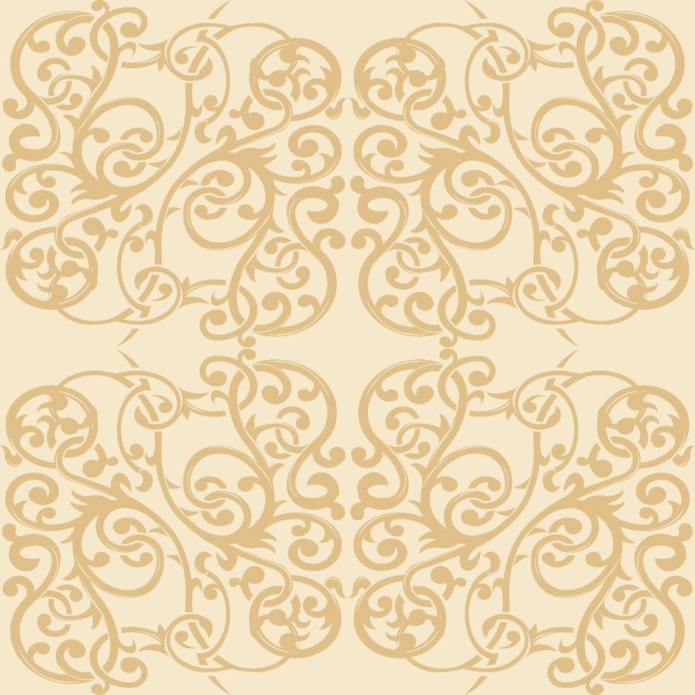 papel de parede decorativo de fundo decorativo de padrão floral sem emenda vetor