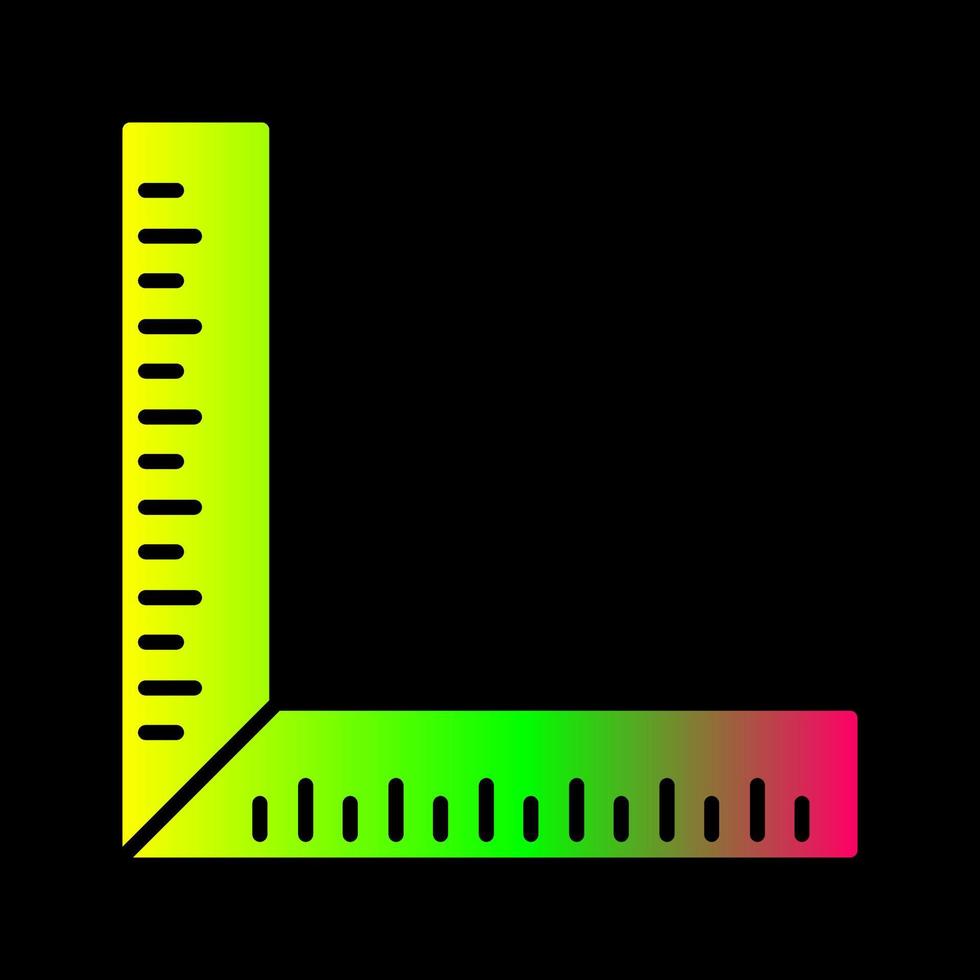 ícone de vetor de régua quadrada