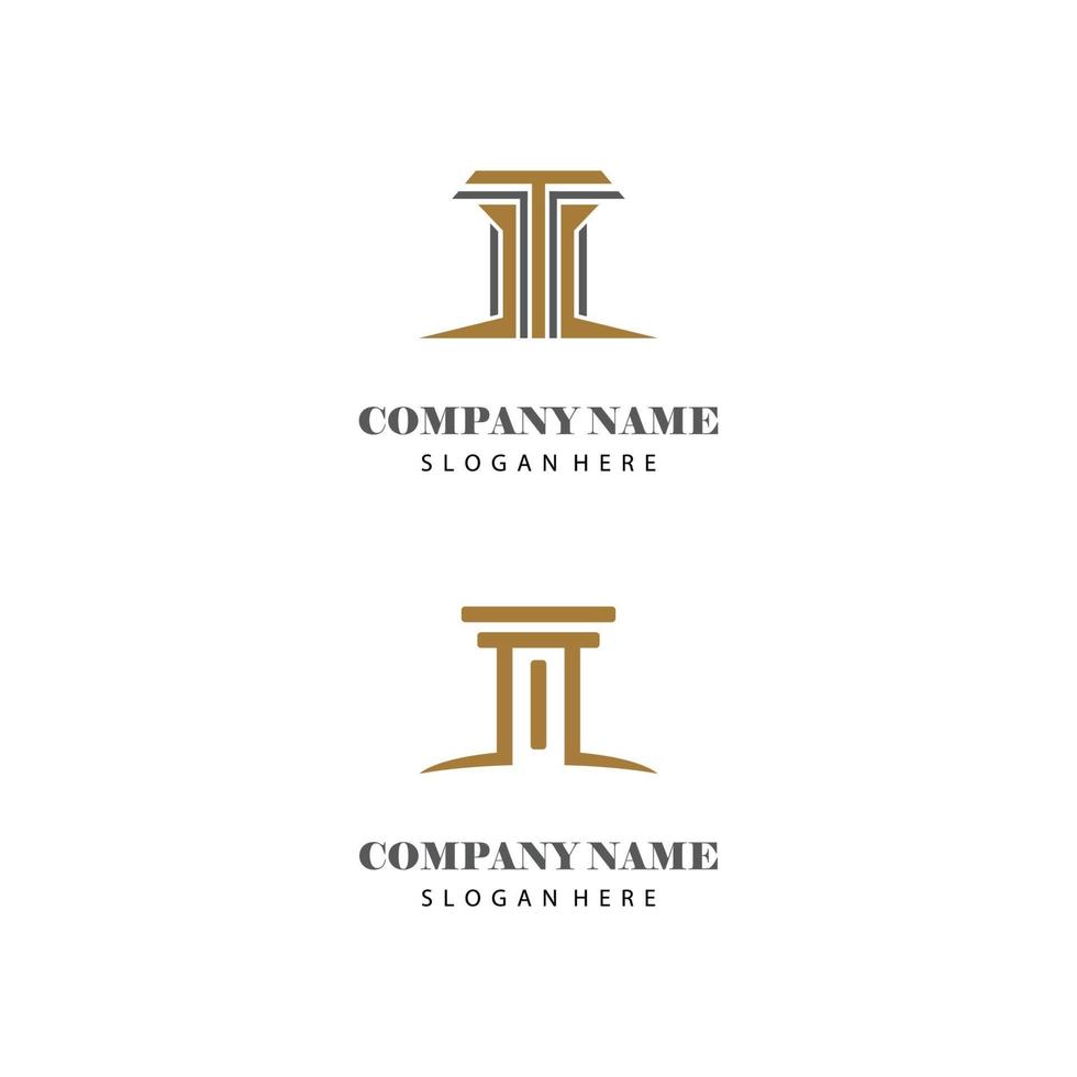 símbolo de vetor de modelo de logotipo de coluna