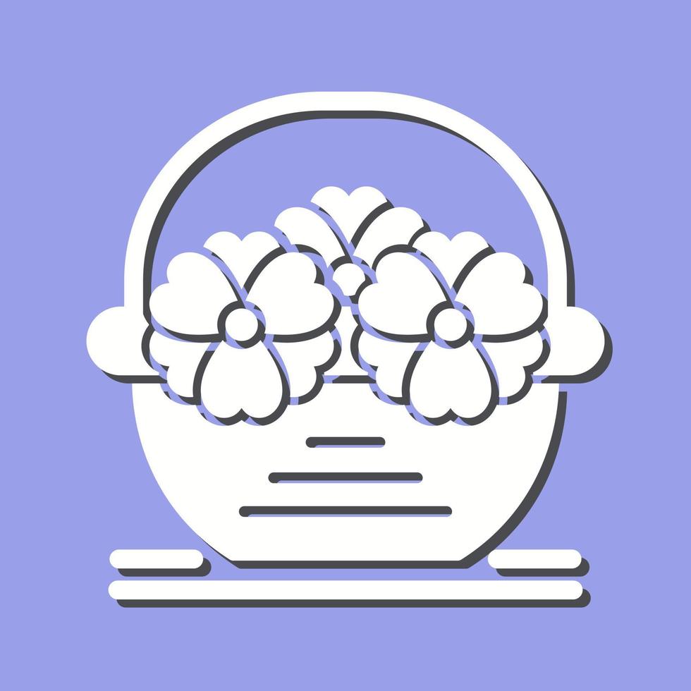 ícone de vetor de cesta de flores