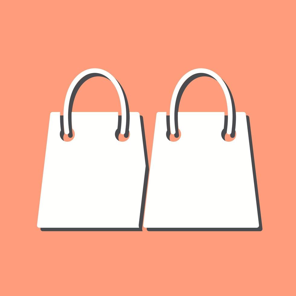 ícone exclusivo de vetor de sacolas de compras