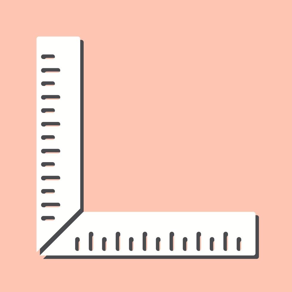 ícone de vetor de régua quadrada