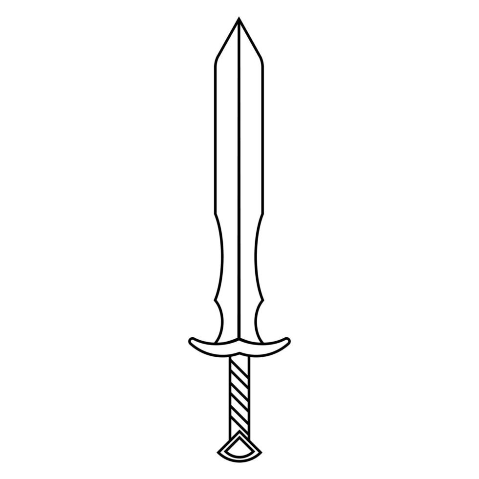 espada ícone vetor definir. sabre ilustração placa coleção. arma símbolo. aço logotipo.