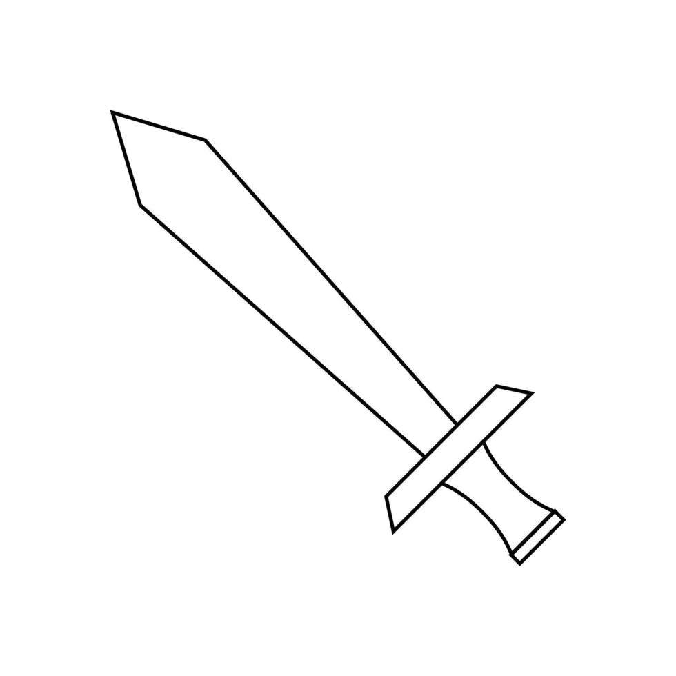 espada ícone vetor definir. sabre ilustração placa coleção. arma símbolo. aço logotipo.