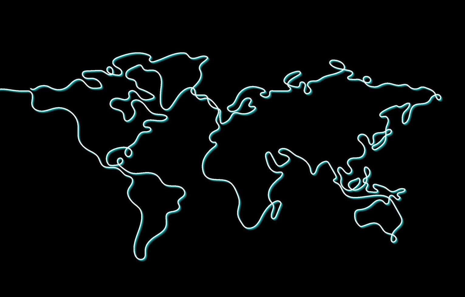 mundo mapa dentro esboço estilo conceito vetor