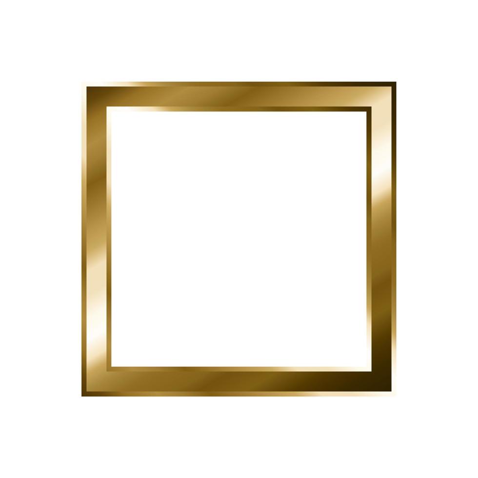 dourado quadro, Armação simples moderno com transparente fundo vetor