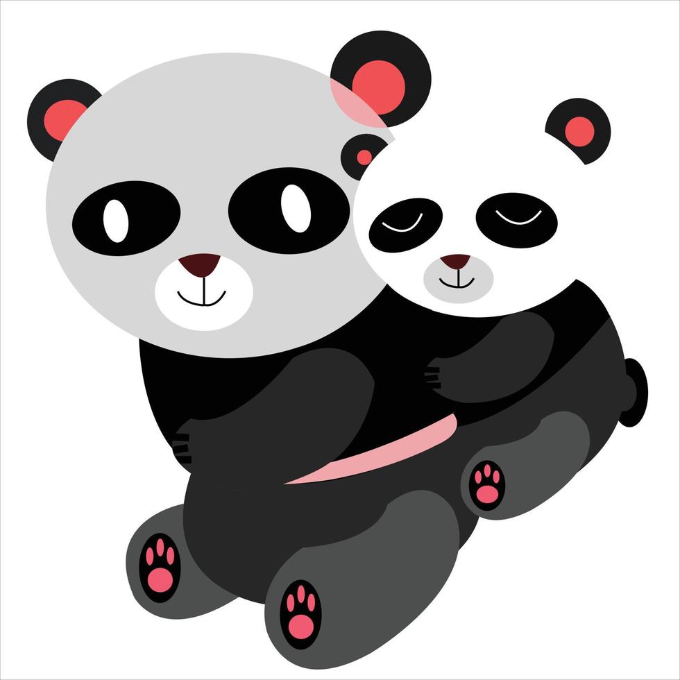 vetor coloração página a fofa desenho animado panda para crianças vetor ilustração com desenho animado.