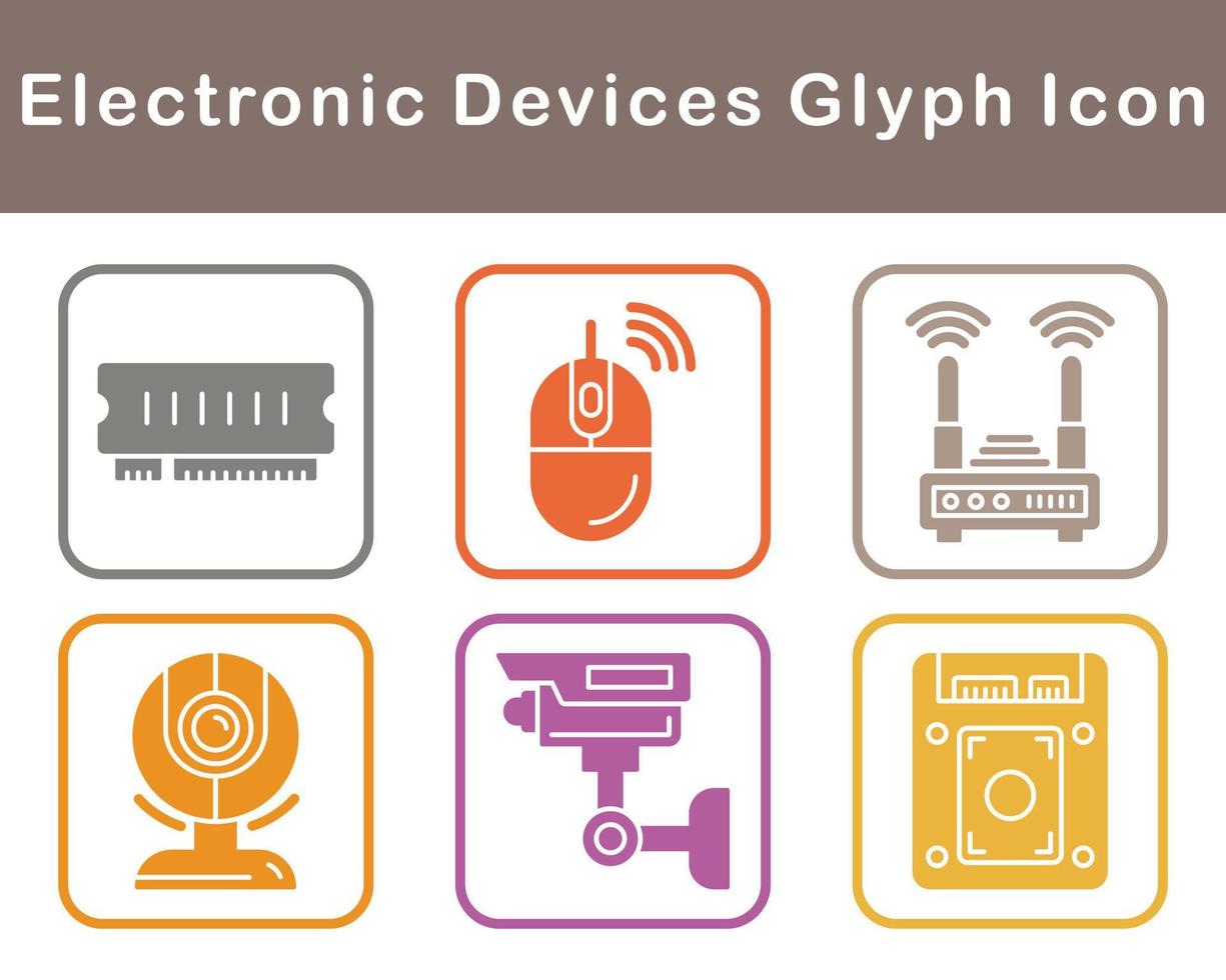 eletrônico dispositivos vetor ícone conjunto