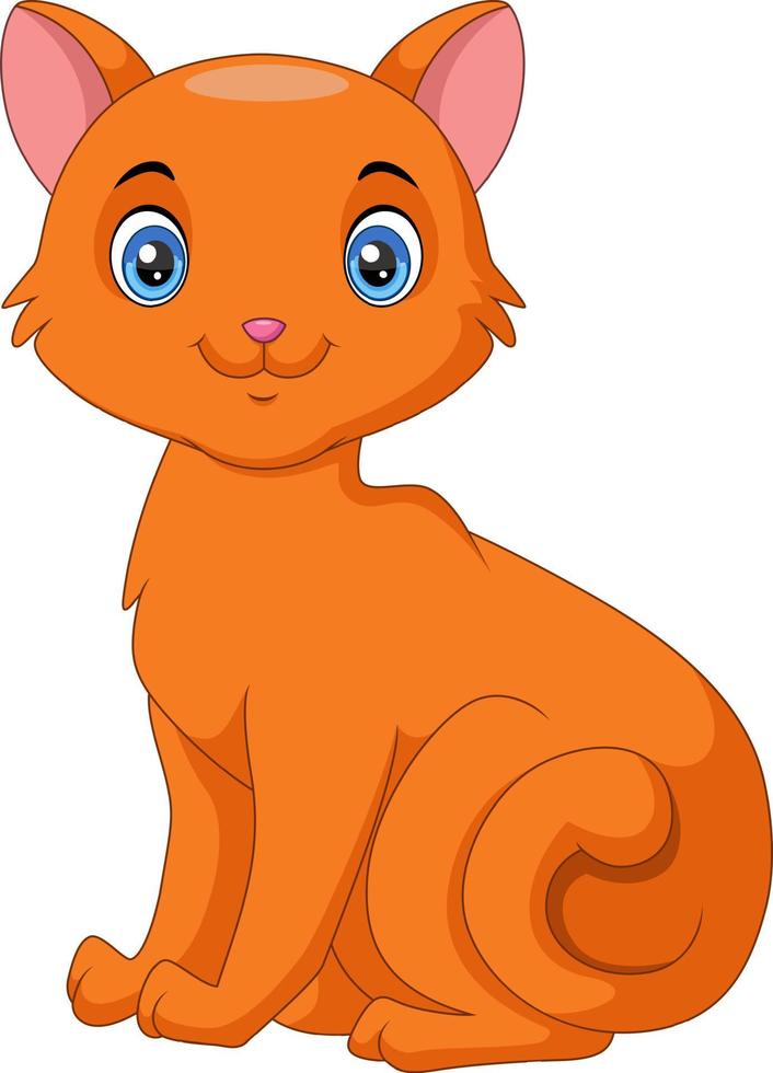 gato laranja de desenho animado em fundo branco 17319952 Vetor no Vecteezy