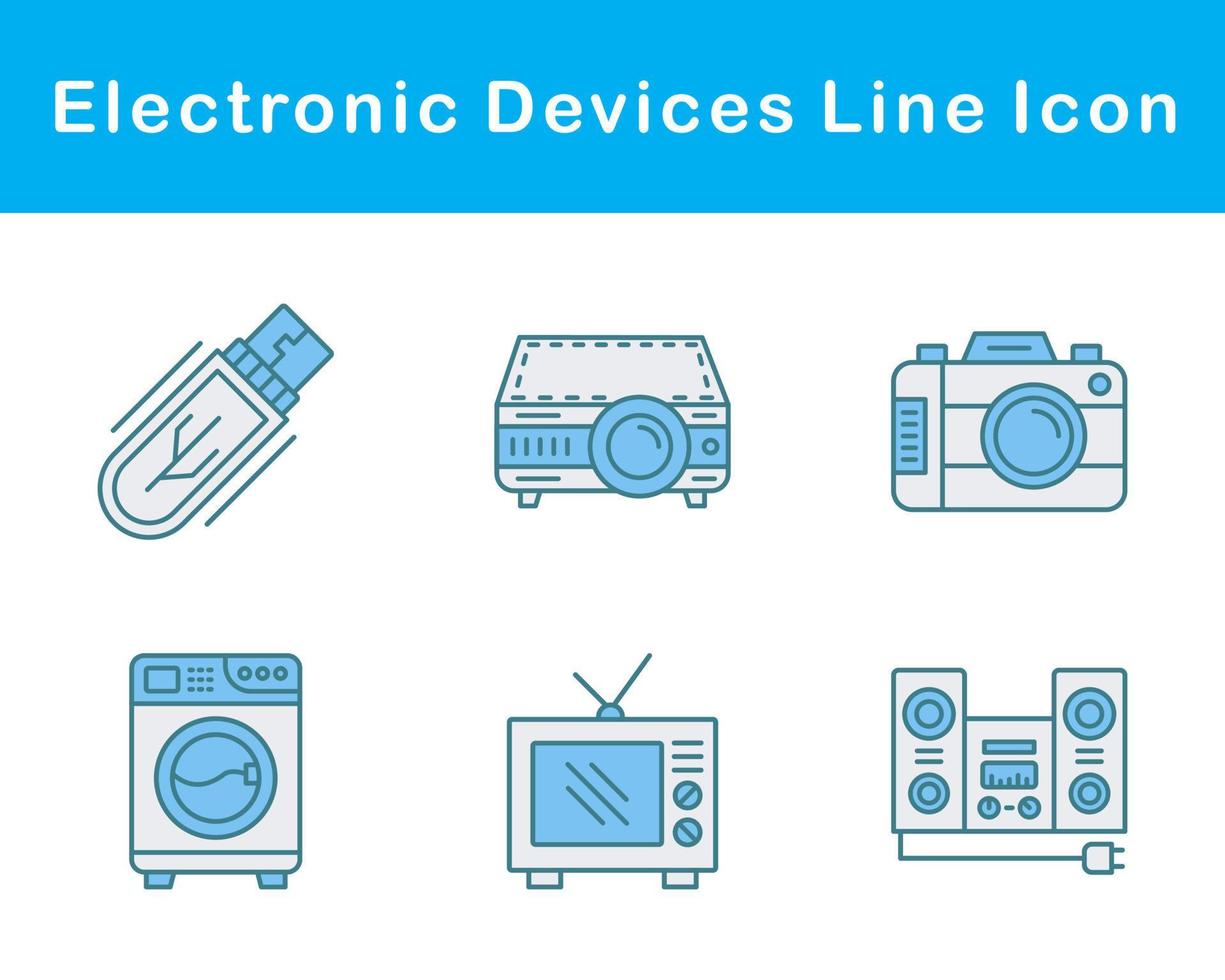 eletrônico dispositivos vetor ícone conjunto