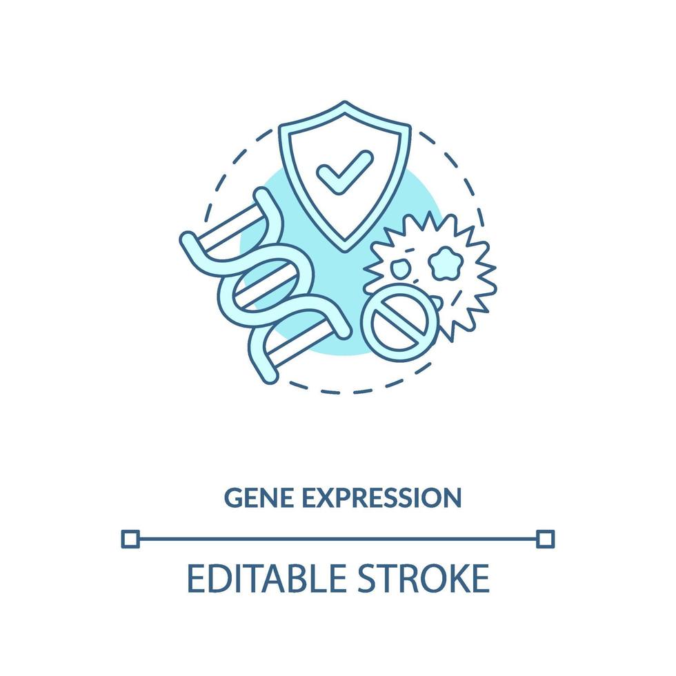 ícone de conceito azul de expressão genética vetor