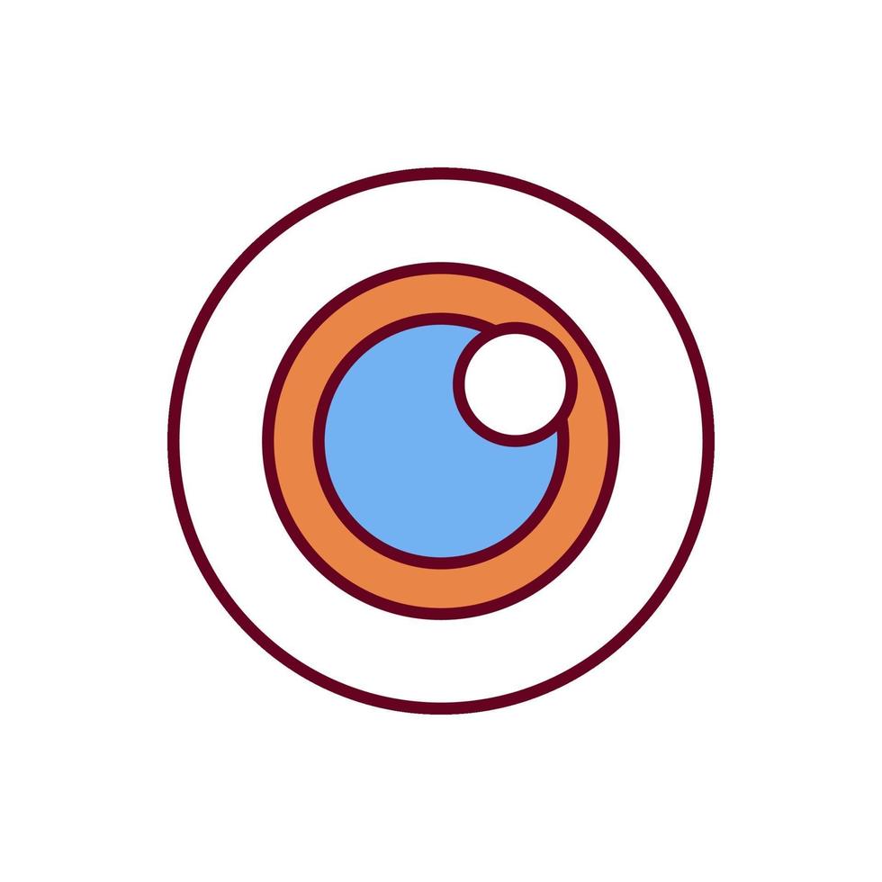 ícone de cor rgb de dilatação da pupila vetor