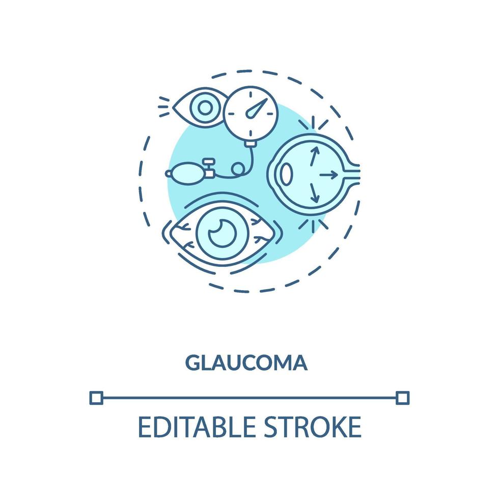 ícone do conceito de glaucoma vetor