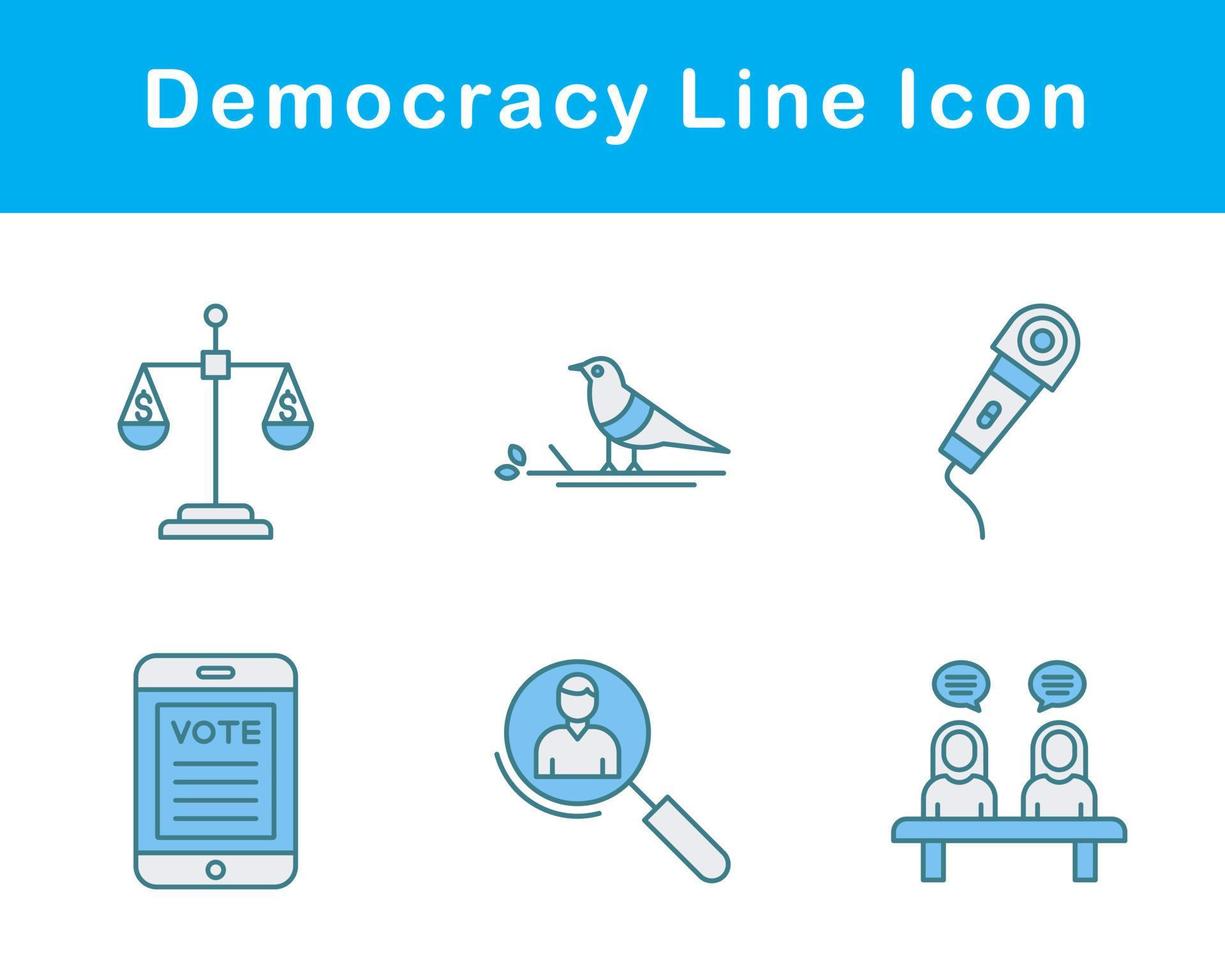 democracia vetor ícone conjunto