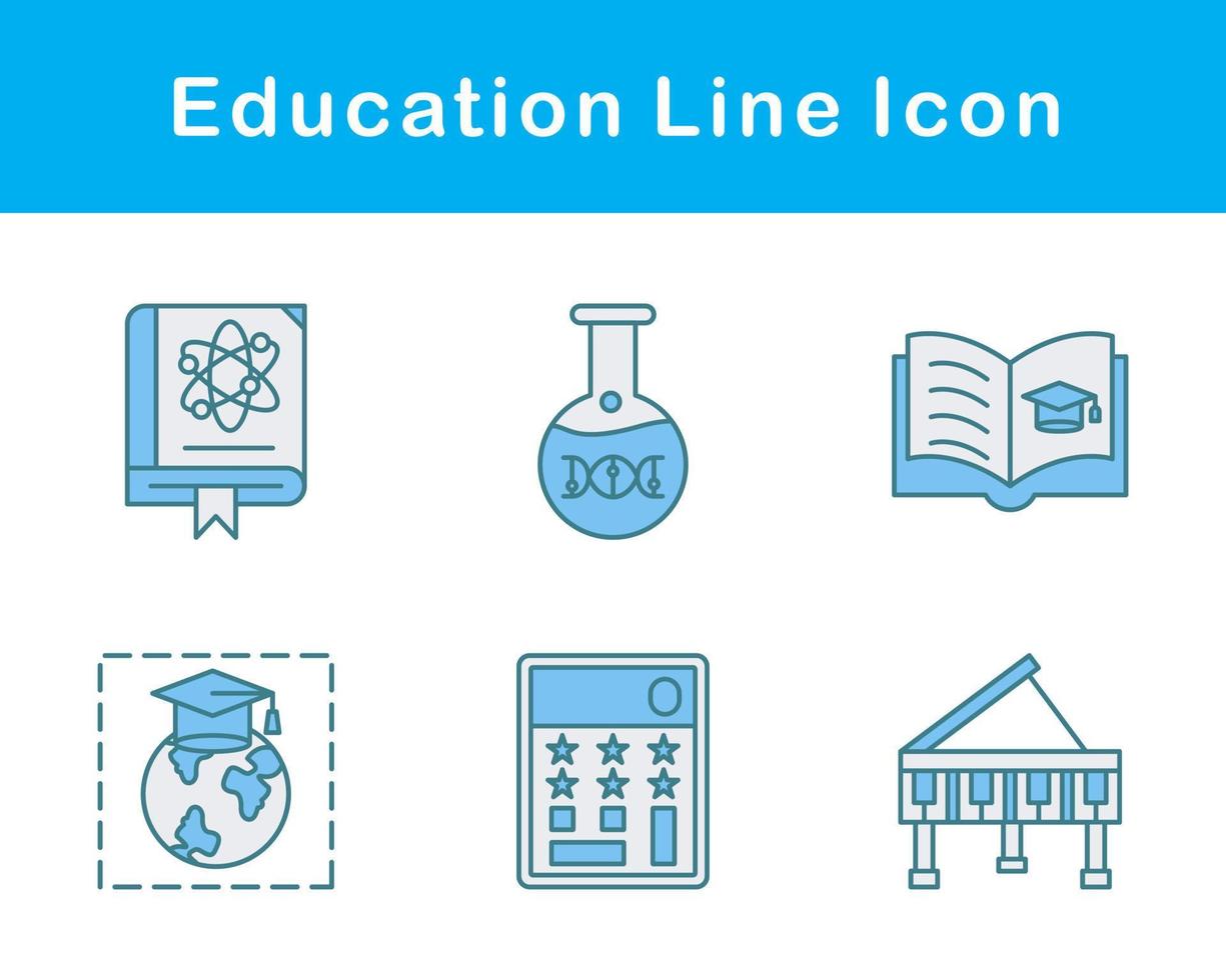 conjunto de ícones vetoriais de educação vetor