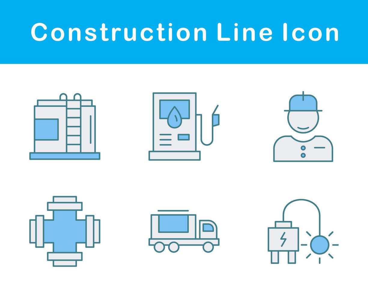 conjunto de ícones de vetores de construção