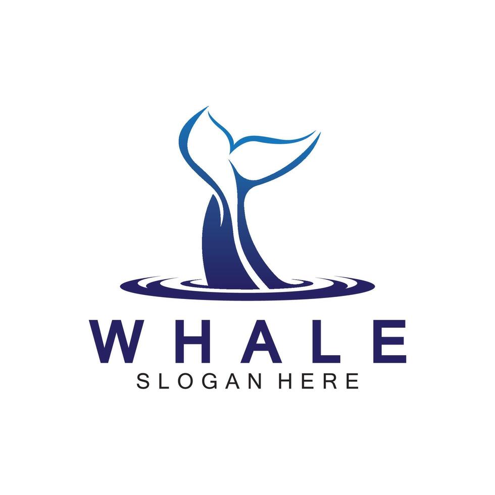 baleia rabo logotipo vetor ilustração Projeto. baleia rabo gráfico ícone