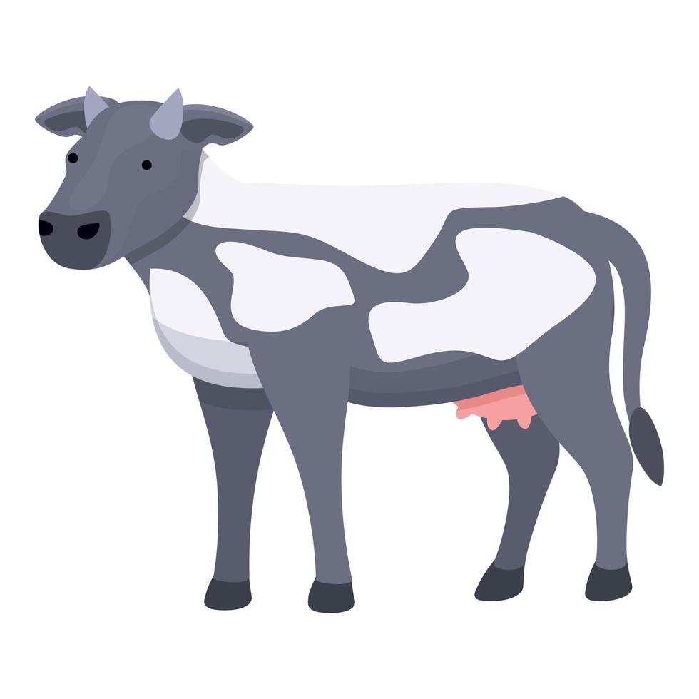 local vaca ícone desenho animado vetor. gado Fazenda vetor
