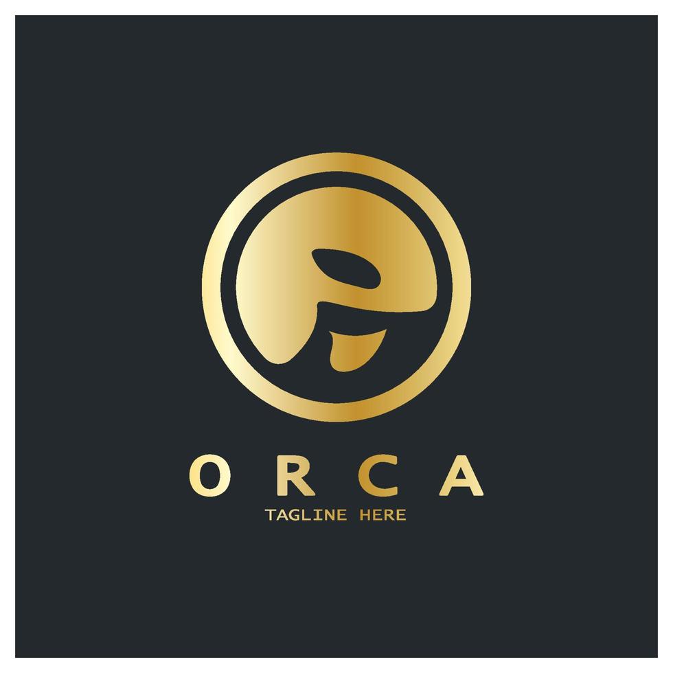 simples orca baleia animal ilustração logotipo criativo projeto, assassino baleia, embaixo da agua animal. logotipo para negócios, identidade e branding,crachá,conservação,ecologia conceito, mar animal proteção, vetor