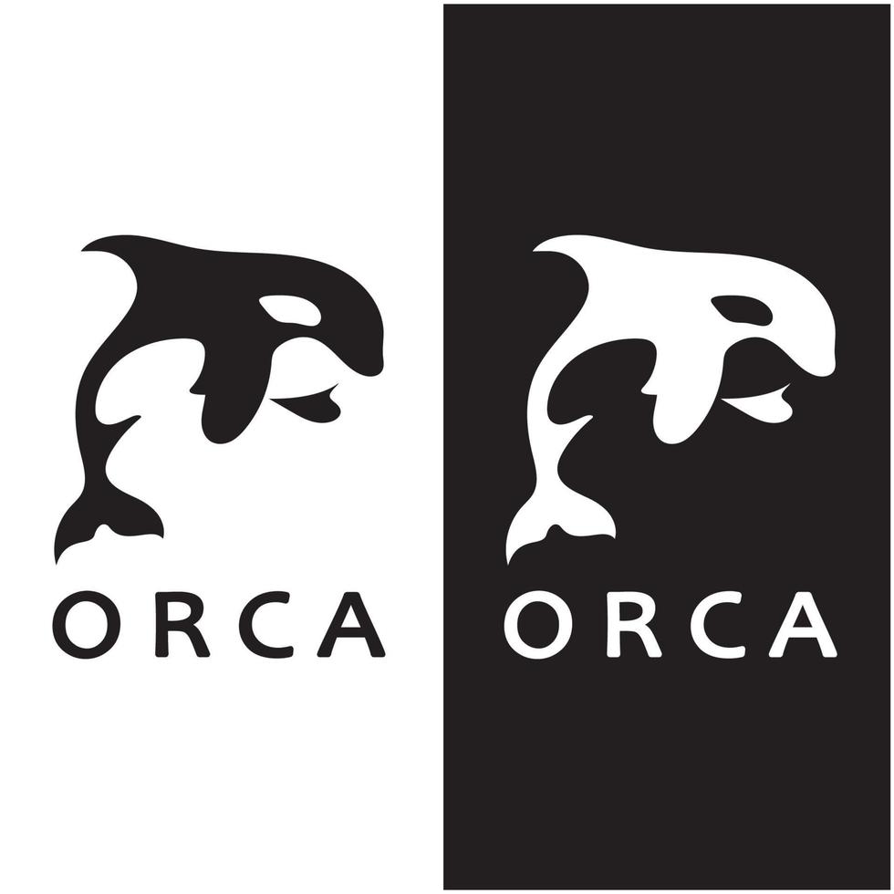 simples orca baleia animal ilustração logotipo criativo projeto, assassino baleia, embaixo da agua animal. logotipo para negócios, identidade e branding,crachá,conservação,ecologia conceito, mar animal proteção, vetor