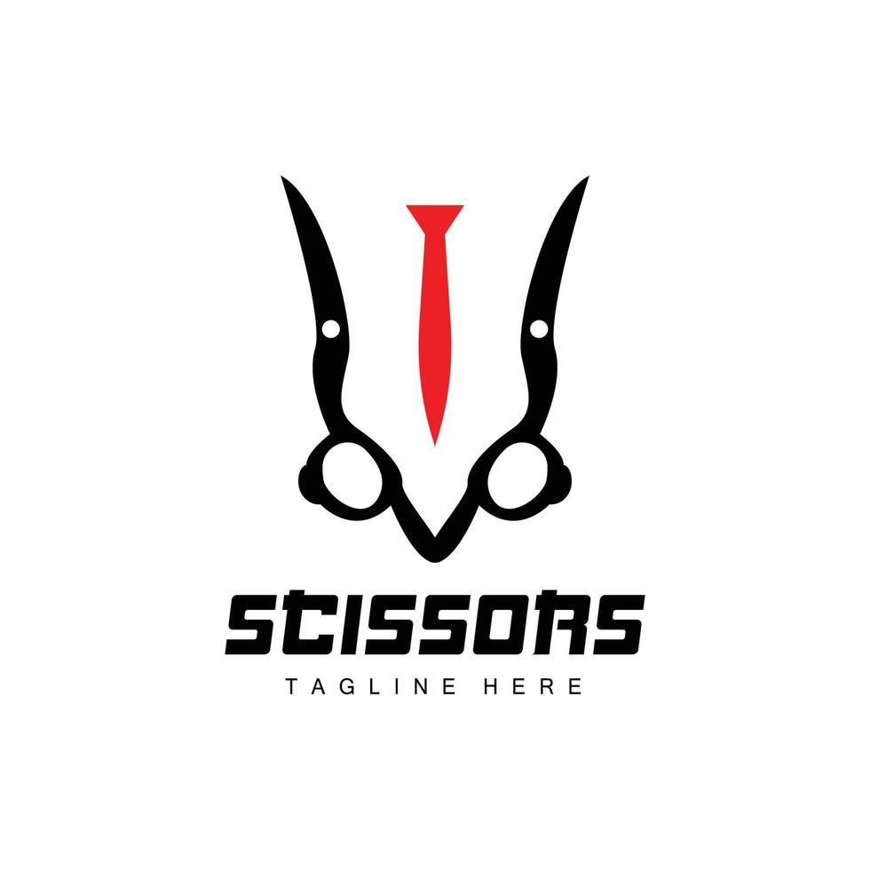 tesouras logotipo, corte Ferramentas vetor, barbearia navalha tesouras simples projeto, ilustração modelo ícone vetor