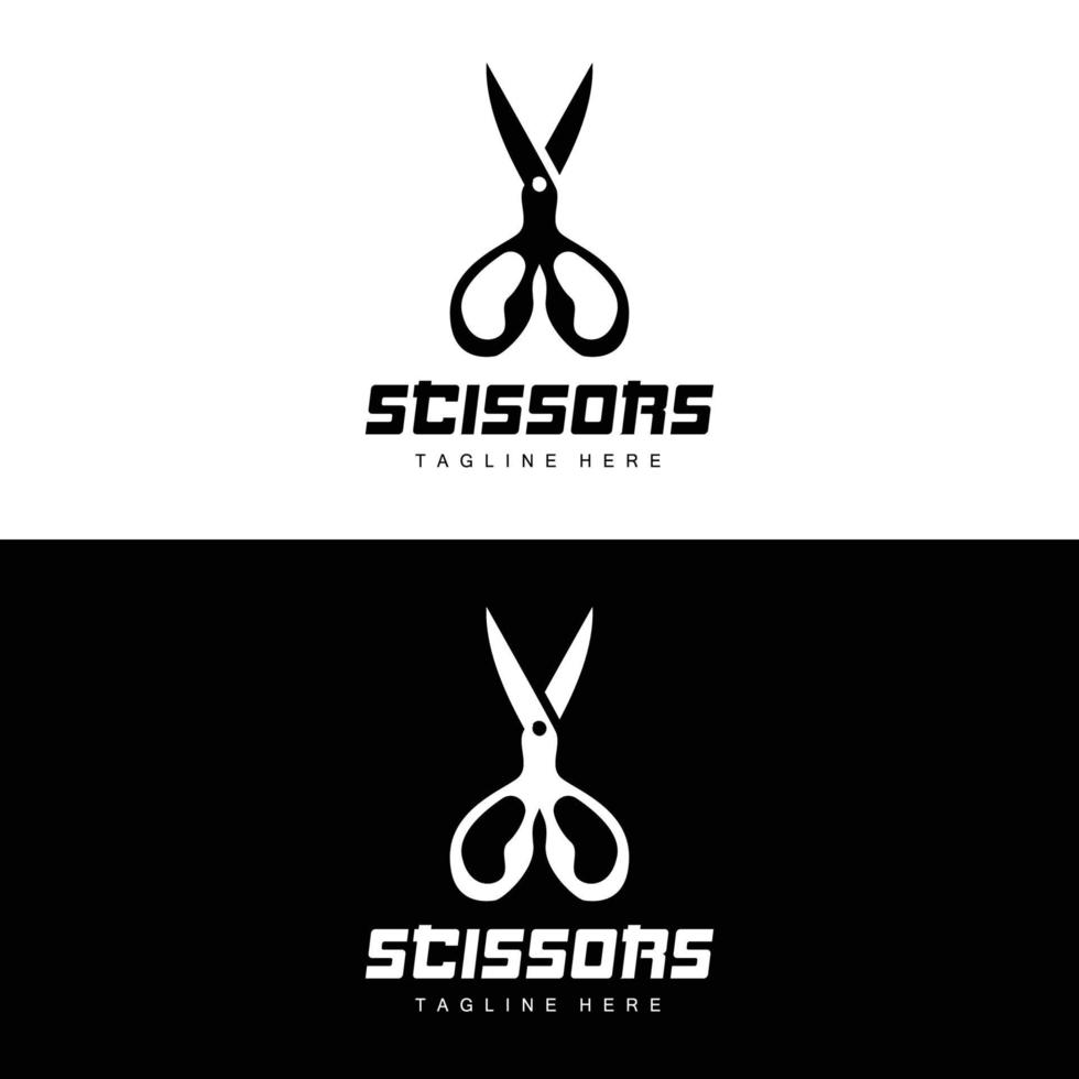 tesouras logotipo, corte Ferramentas vetor, barbearia navalha tesouras simples projeto, ilustração modelo ícone vetor