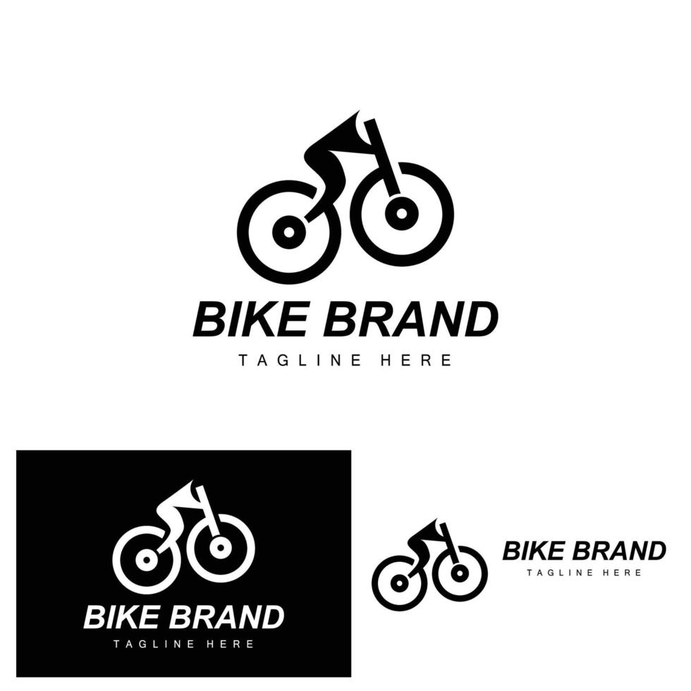 bicicleta logotipo, veículo vetor, bicicleta silhueta ícone, simples Projeto inspiração vetor