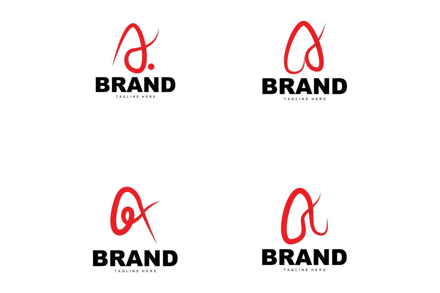 um logotipo de carta, conceito simples de design de logotipo, modelo de ícone de alfabeto vetorial vetor