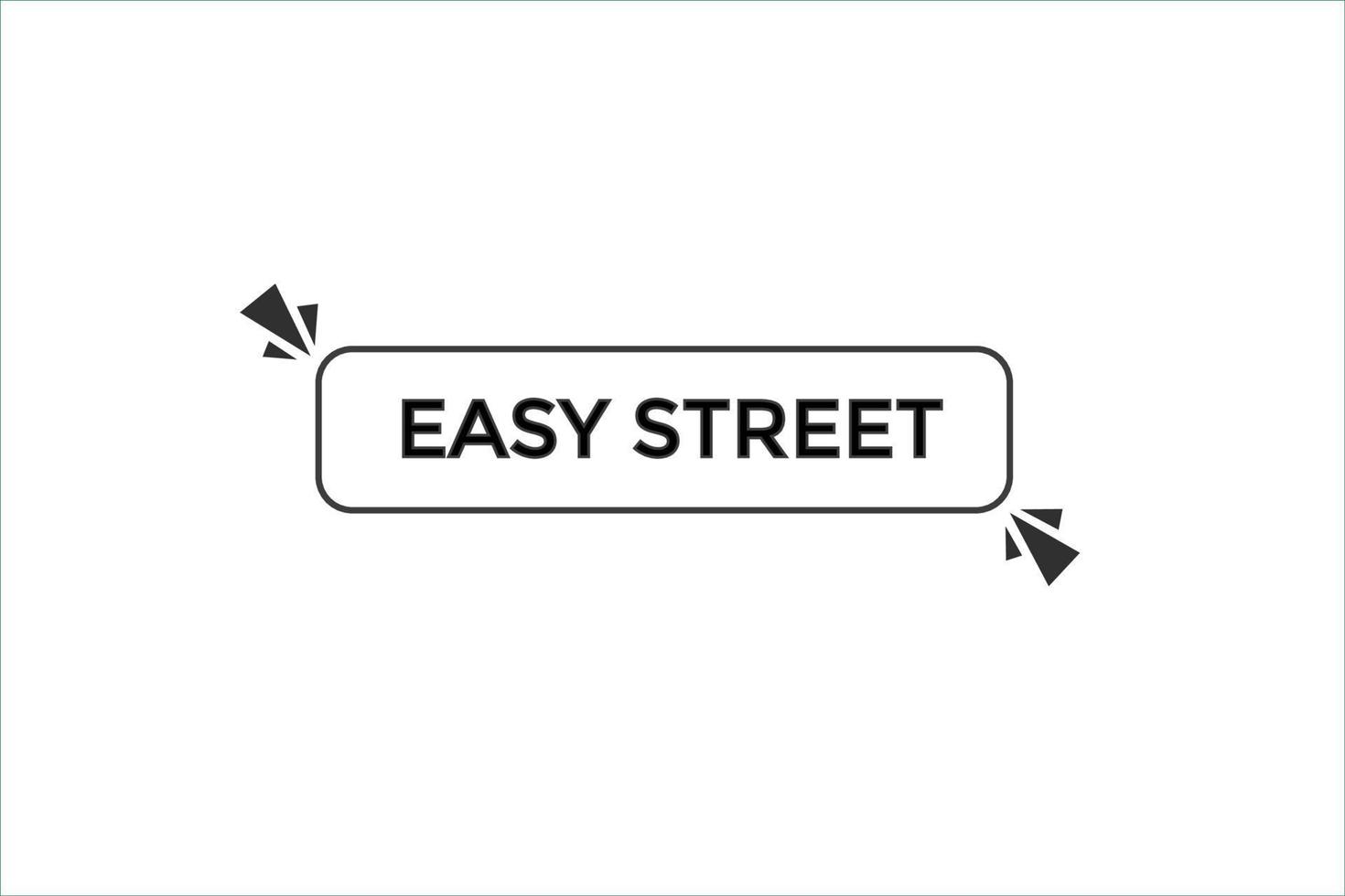 fácil rua botão vetores.sinal rótulo discurso bolha fácil rua vetor