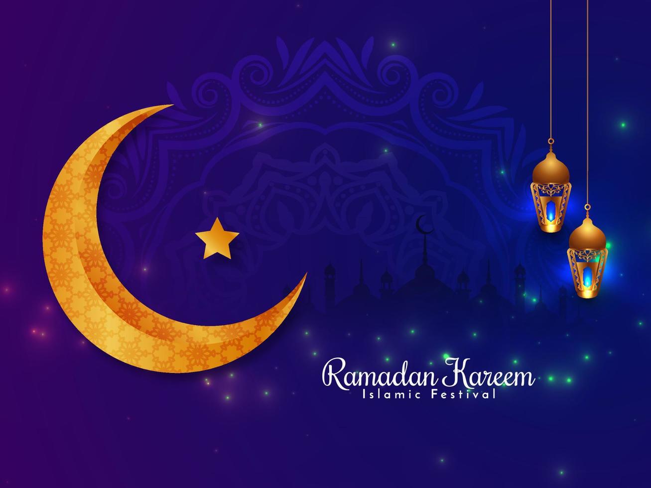 Ramadã kareem islâmico religioso festival fundo vetor