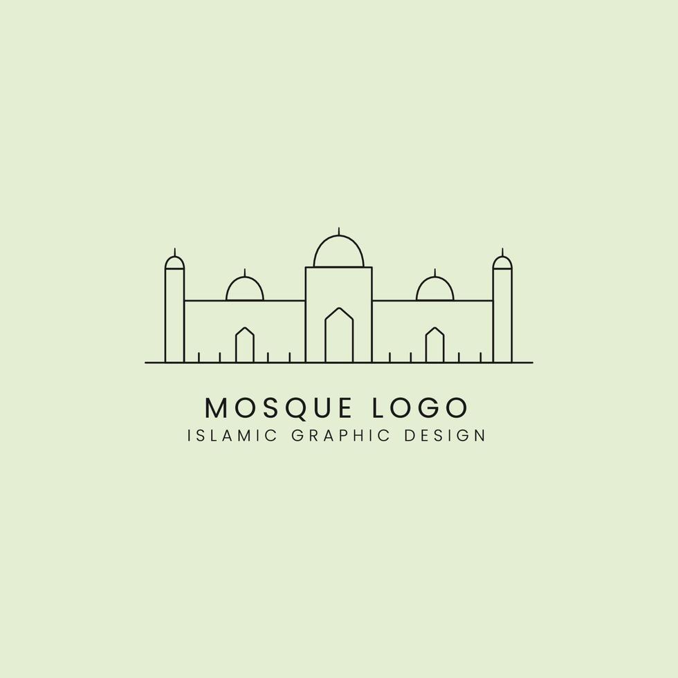 minimalista mesquita logotipo Projeto islâmico Ramadã muçulmano logotipo vetor