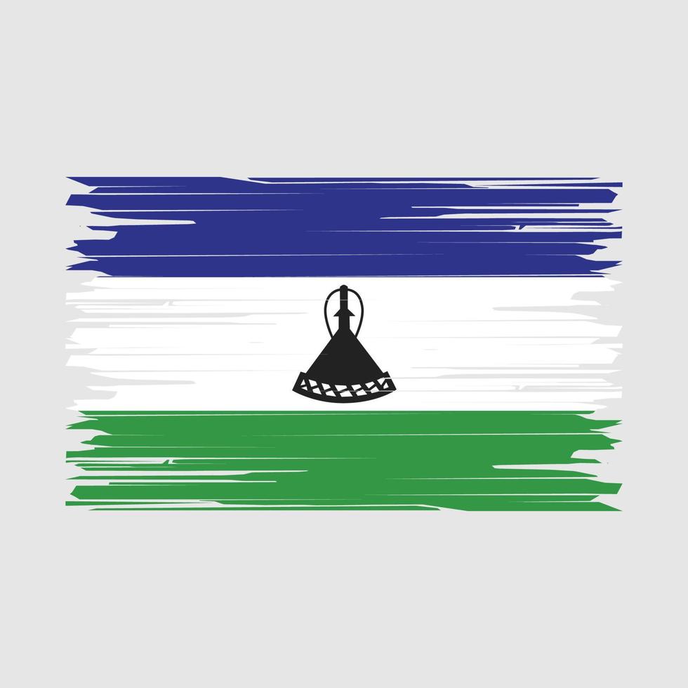 escova bandeira lesoto vetor