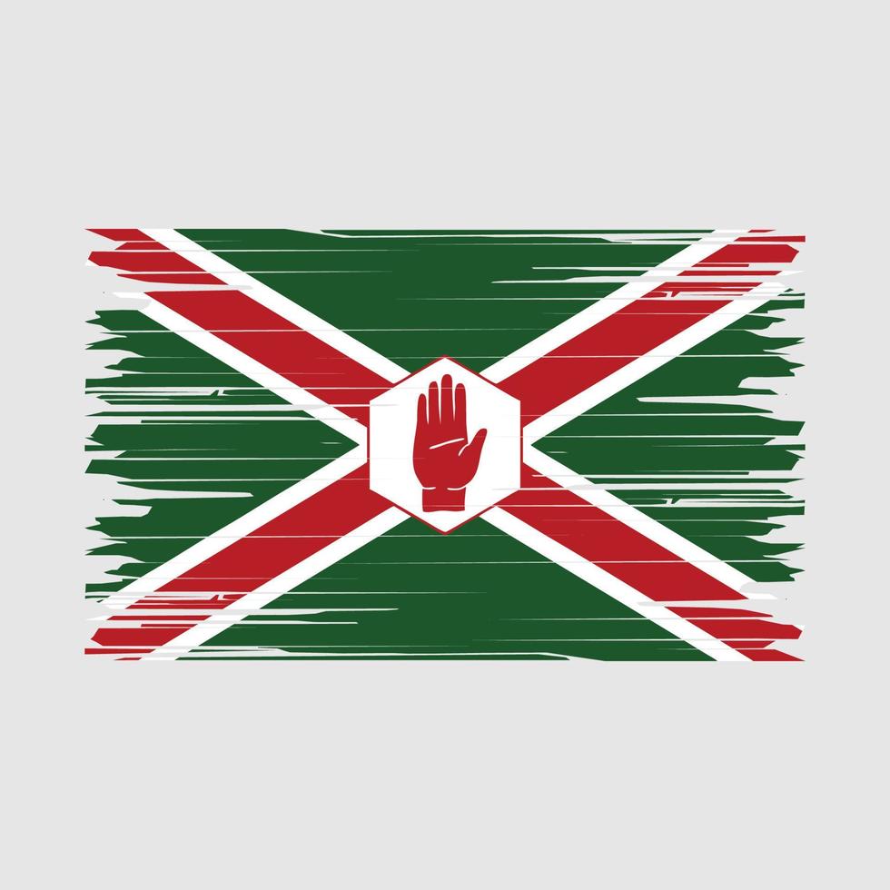 escova de bandeira da irlanda do norte vetor