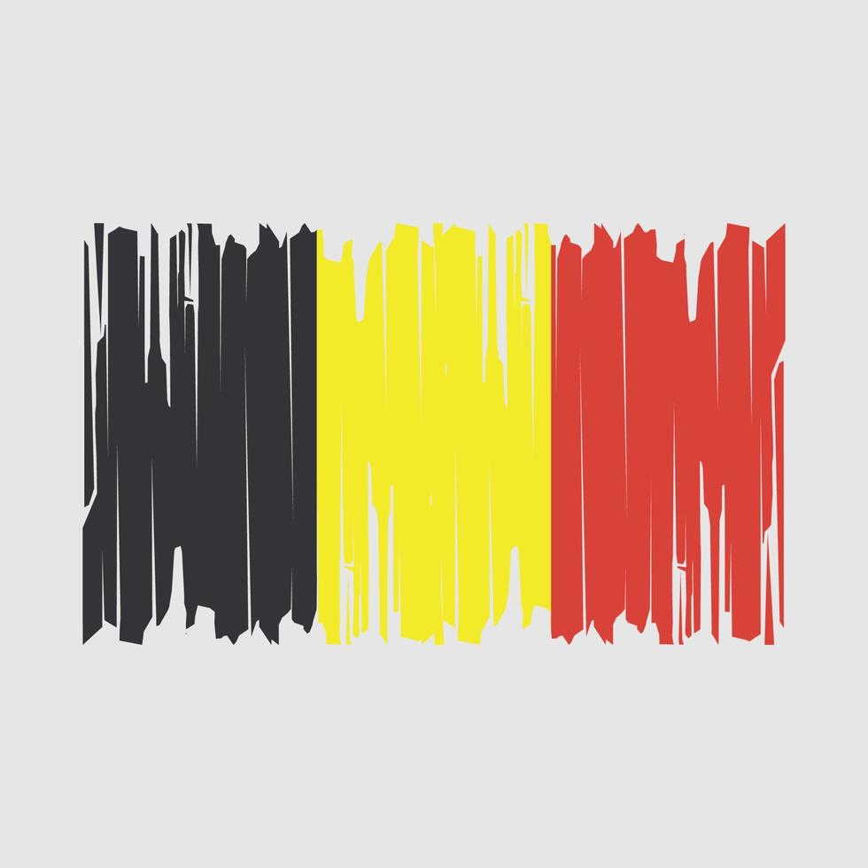 vetor de pincel de bandeira da Bélgica