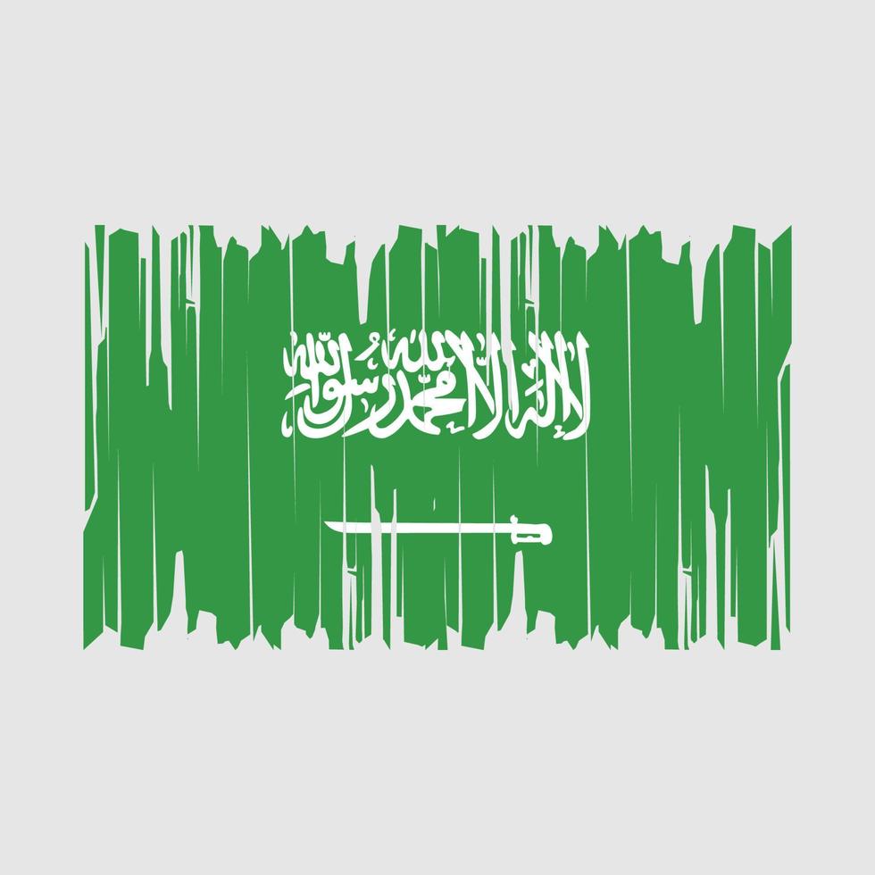vetor de escova de bandeira da arábia saudita