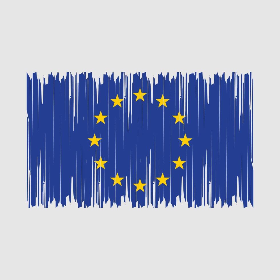 ilustração em vetor de pincel de bandeira europeia