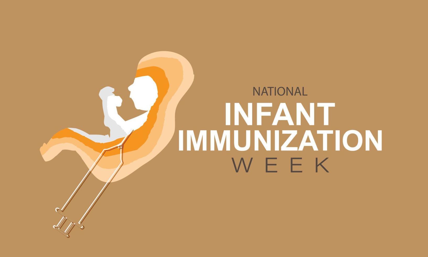 nacional infantil imunização semana. modelo para fundo, bandeira, cartão, poster vetor
